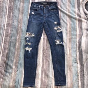 American Eagle High Waisted Ripped Jeggings